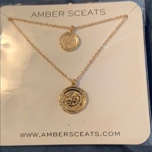 Double coin necklace